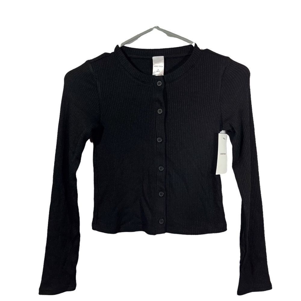 Nwt Nordstrom Black Button Up Cardigan